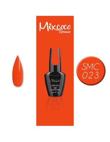 SMC 023 BARNIZ SEMI-PERMANENTE MIXCOCO 15ML (NARANJA-ROJO INTENSO)