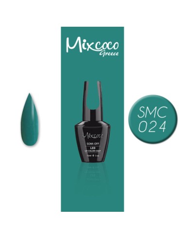 SMC 024 BARNIZ SEMI-PERMANENTE MIXCOCO 15ML (TURQUESA INTENSO)