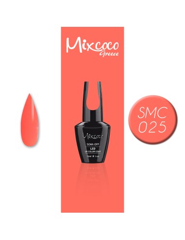 SMC 025 BARNIZ SEMIPERMANENTE MIXCOCO 15ML (CORAL)