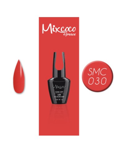 SMC 030 BARNIZ SEMIPERMANENTE MIXCOCO 15ML (CORAL OSCURO)