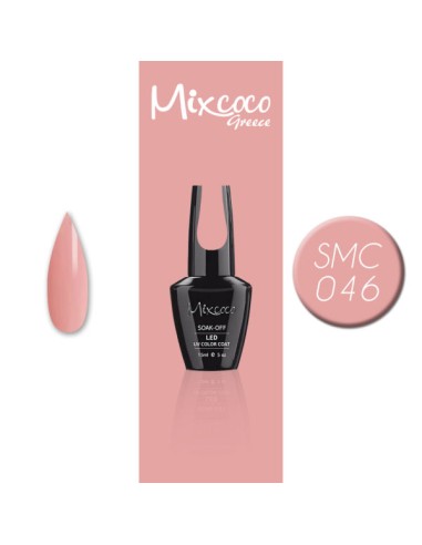 SMC 046 BARNIZ SEMIPERMANENTE MIXCOCO 15ML (NUDE ROSA-SALMÓN)