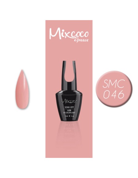 SMC 046 BARNIZ SEMIPERMANENTE MIXCOCO 15ML (NUDE ROSA-SALMÓN)