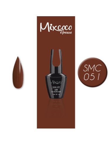 SMC 051 BARNIZ SEMI-PERMANENTE MIXCOCO 15ML (CHOCOLATE)