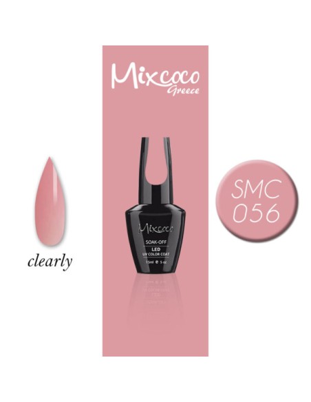 SMC 056 BARNIZ SEMI-PERMANENTE MIXCOCO 15ML (ROSA TRANSPARENTE)