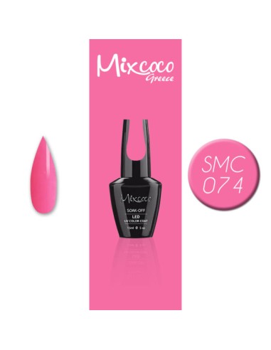 SMC 074 BARNIZ SEMI-PERMANENTE MIXCOCO 15ML (FLUO PINK)