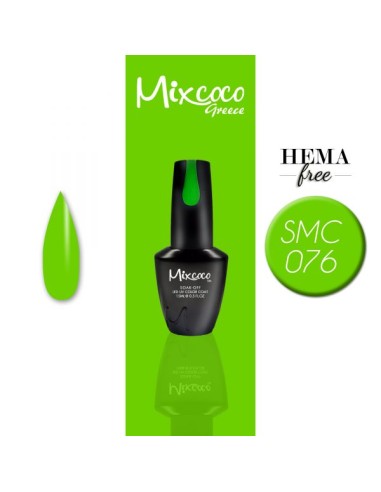 SMC 076 BARNIZ SEMI-PERMANENTE MIXCOCO 15ML (VERDE FLUO)