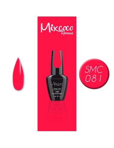 SMC 081 BARNIZ SEMIPERMANENTE MIXCOCO 15ML (SANDIA FLUO)