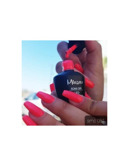 SMC 081 BARNIZ SEMIPERMANENTE MIXCOCO 15ML (SANDIA FLUO)