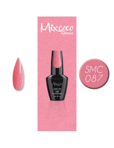 SMC 087 BARNIZ SEMIPERMANENTE MIXCOCO 15ML (BRILLO ROSA-PERLA)