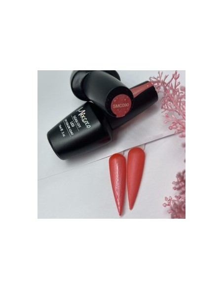 SMC 090 BARNIZ SEMIPERMANENTE MIXCOCO 15ML (CORAL SHIMMER-PEARL)