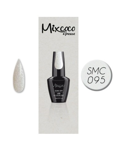 SMC 095 BARNIZ SEMIPERMANENTE MIXCOCO 15ML (BRILLO LECHOSO-PLATA)