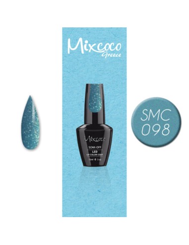 SMC 098 BARNIZ SEMIPERMANENTE MIXCOCO 15ML (PURPURINA AZUL)