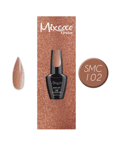 SMC 102 BARNIZ SEMIPERMANENTE MIXCOCO 15ML (BRONCE IRIDESCENTE-BRILLO)