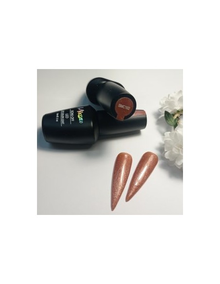 SMC 102 BARNIZ SEMIPERMANENTE MIXCOCO 15ML (BRONCE IRIDESCENTE-BRILLO)