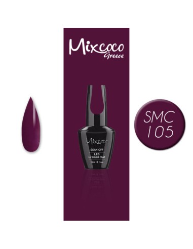 SMC 105 BARNIZ SEMI-PERMANENTE MIXCOCO 15ML (BERENJENA MORADA)