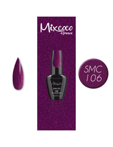 SMC 106 BARNIZ SEMI-PERMANENTE MIXCOCO 15ML (PÚRPURA METÁLICO)