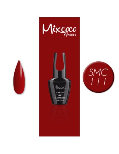 SMC 111 BARNIZ SEMIPERMANENTE MIXCOCO 15ML (ROJO INTENSO)