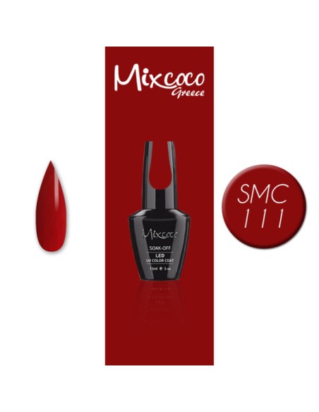 SMC 111 BARNIZ SEMIPERMANENTE MIXCOCO 15ML (ROJO INTENSO)