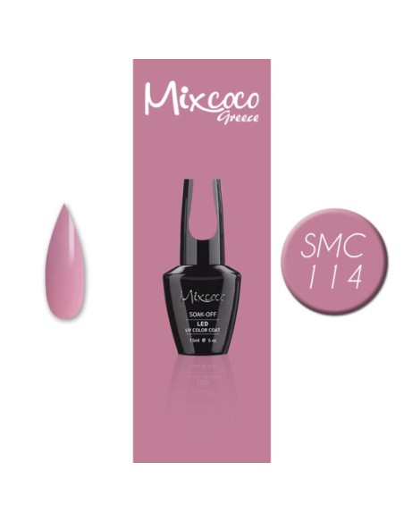 SMC 114 BARNIZ SEMIPERMANENTE MIXCOCO 15ML (ROSA FRÍO)
