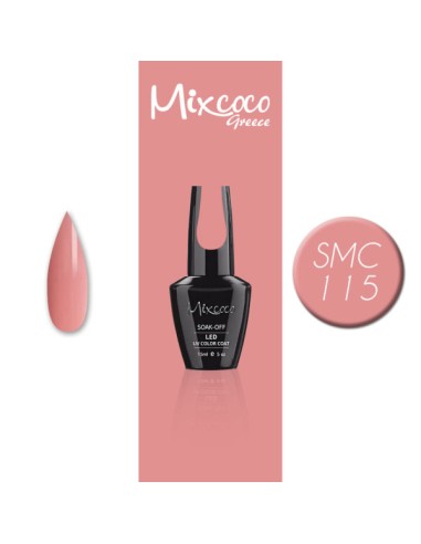 SMC 115 BARNIZ SEMIPERMANENTE MIXCOCO 15ML (SALMÓN ROSADO)