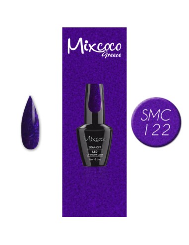 SMC 122 BARNIZ SEMIPERMANENTE MIXCOCO 15ML (AZUL-MORADO OSCURO)