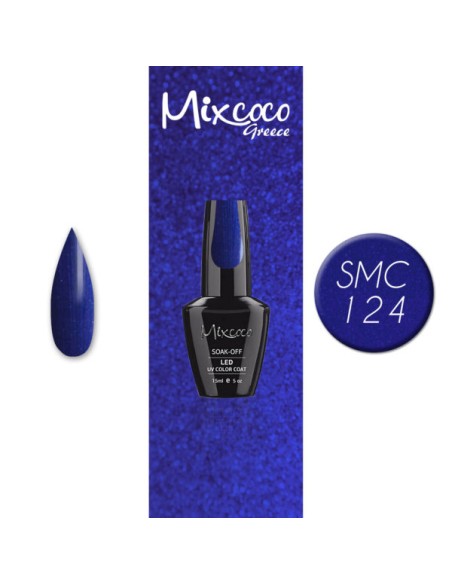 SMC 124 BARNIZ SEMI-PERMANENTE MIXCOCO 15ML (BLUE SHIMMER)
