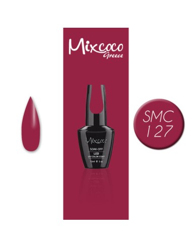 SMC 127 BARNIZ SEMI-PERMANENTE MIXCOCO 15ML (DARK ROSE)