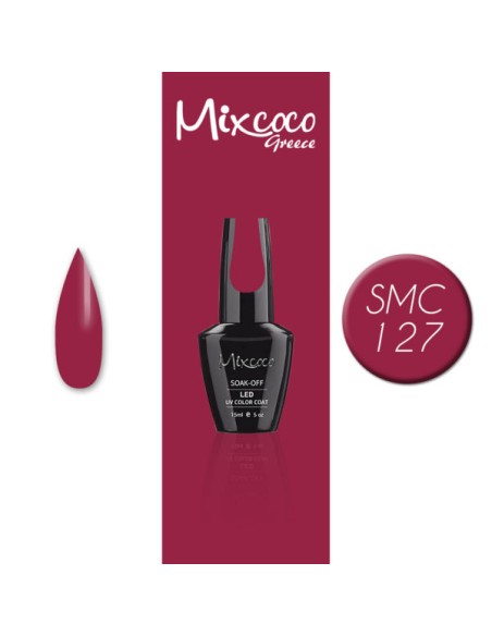 SMC 127 BARNIZ SEMI-PERMANENTE MIXCOCO 15ML (DARK ROSE)