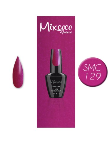 SMC 129 BARNIZ SEMI-PERMANENTE MIXCOCO 15ML (ROSE-DARK SHIMMER)