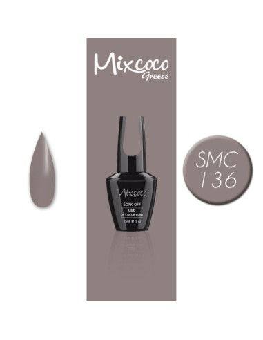 SMC 136 BARNIZ SEMI-PERMANENTE MIXCOCO 15ML (GRIS BEIGE)