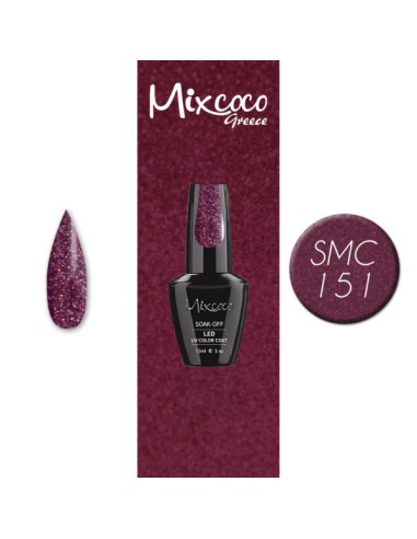 SMC 151 BARNIZ SEMI-PERMANENTE MIXCOCO 15ML (BRILLO BERENJENA)