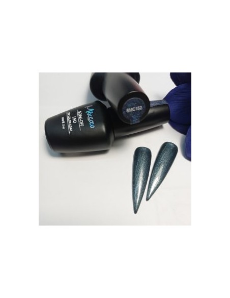 SMC 152 BARNIZ SEMI-PERMANENTE MIXCOCO 15ML (PETROL-DARK GLITTER)