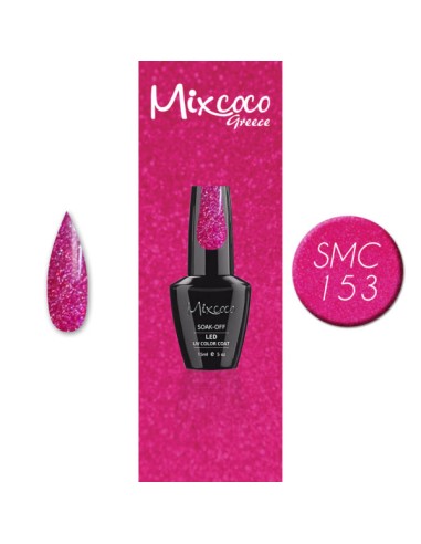 SMC 153 MIXCOCO BARNIZ SEMI-PERMANENTE 15ML (BRILLO MORADO-FUCSIA)