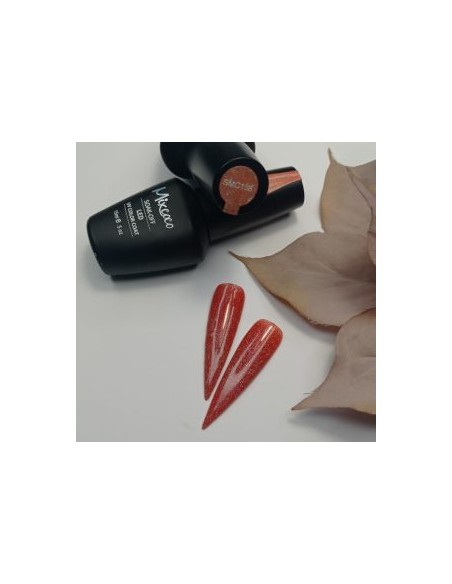 SMC 158 BARNIZ SEMI-PERMANENTE MIXCOCO 15ML (NARANJA GLITTER)