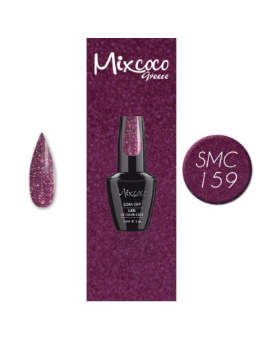 SMC 159 MIXCOCO BARNIZ SEMI-PERMANENTE 15ML (PURPLE GLITTER)