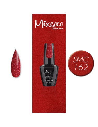 SMC 162 BARNIZ SEMI-PERMANENTE MIXCOCO 15ML (ROJO IRIDISCENTE-SHIMMER)