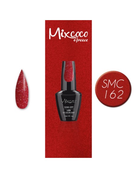 SMC 162 BARNIZ SEMI-PERMANENTE MIXCOCO 15ML (ROJO IRIDISCENTE-SHIMMER)