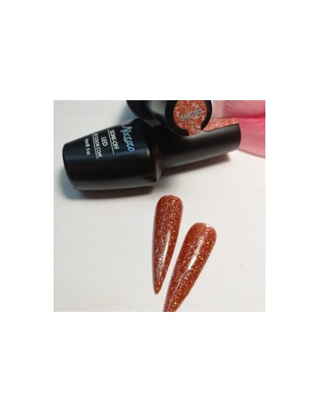SMC 165 BARNIZ SEMI-PERMANENTE MIXCOCO 15ML (NARANJA-MARRON GLITTER)