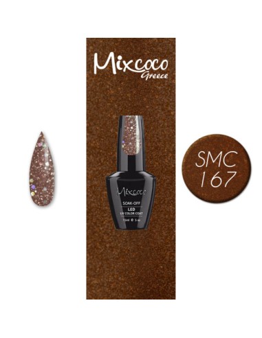 SMC 167 BARNIZ SEMIPERMANENTE MIXCOCO 15ML (BRILLO MARRÓN-GRIS)