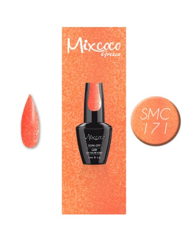 SMC 171 BARNIZ SEMIPERMANENTE MIXCOCO 15ML (BRILLO NARANJA-BRONCE)