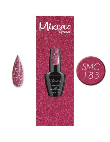 SMC 183 BARNIZ SEMIPERMANENTE MIXCOCO 15ML (KERASI GLITTER)