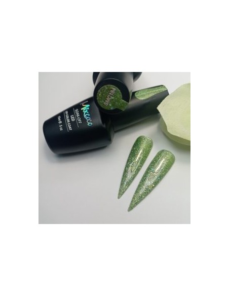 SMC 184 BARNIZ SEMIPERMANENTE MIXCOCO 15ML (PURPURINA VERDE)