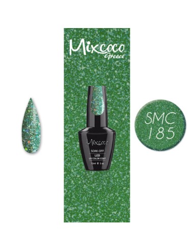 SMC 185 BARNIZ SEMIPERMANENTE MIXCOCO 15ML (BRILLO AZUL-VERDE)