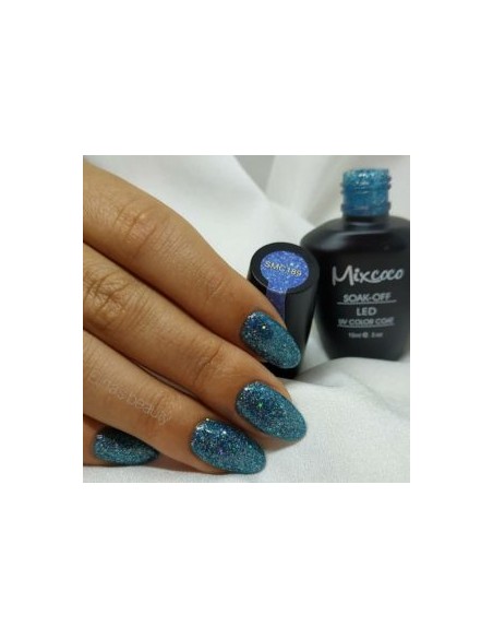 SMC 189 BARNIZ SEMIPERMANENTE MIXCOCO 15ML (PURPURINA AZUL)