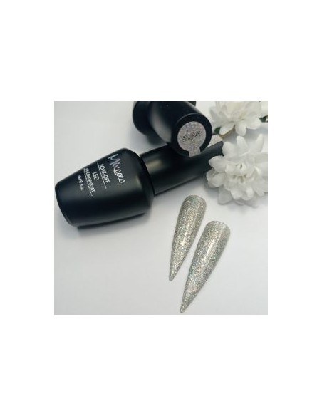 SMC 191 BARNIZ SEMIPERMANENTE MIXCOCO 15ML (SILVER GLITTER)