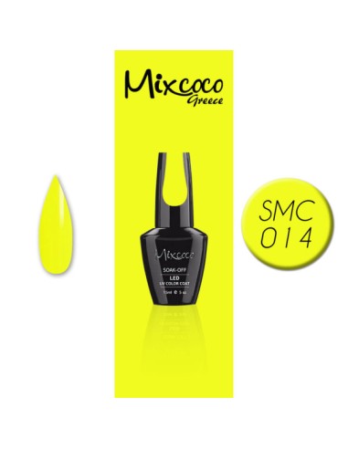 SMC 014 BARNIZ SEMI-PERMANENTE MIXCOCO 15ML (CLEAR-FLUO YELLOW)