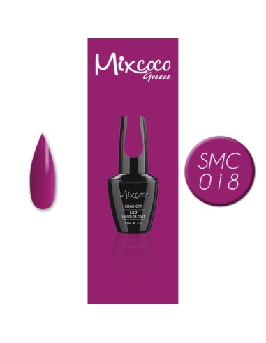 SMC 018 BARNIZ SEMIPERMANENTE MIXCOCO 15ML (PÚRPURA FUCSIA)